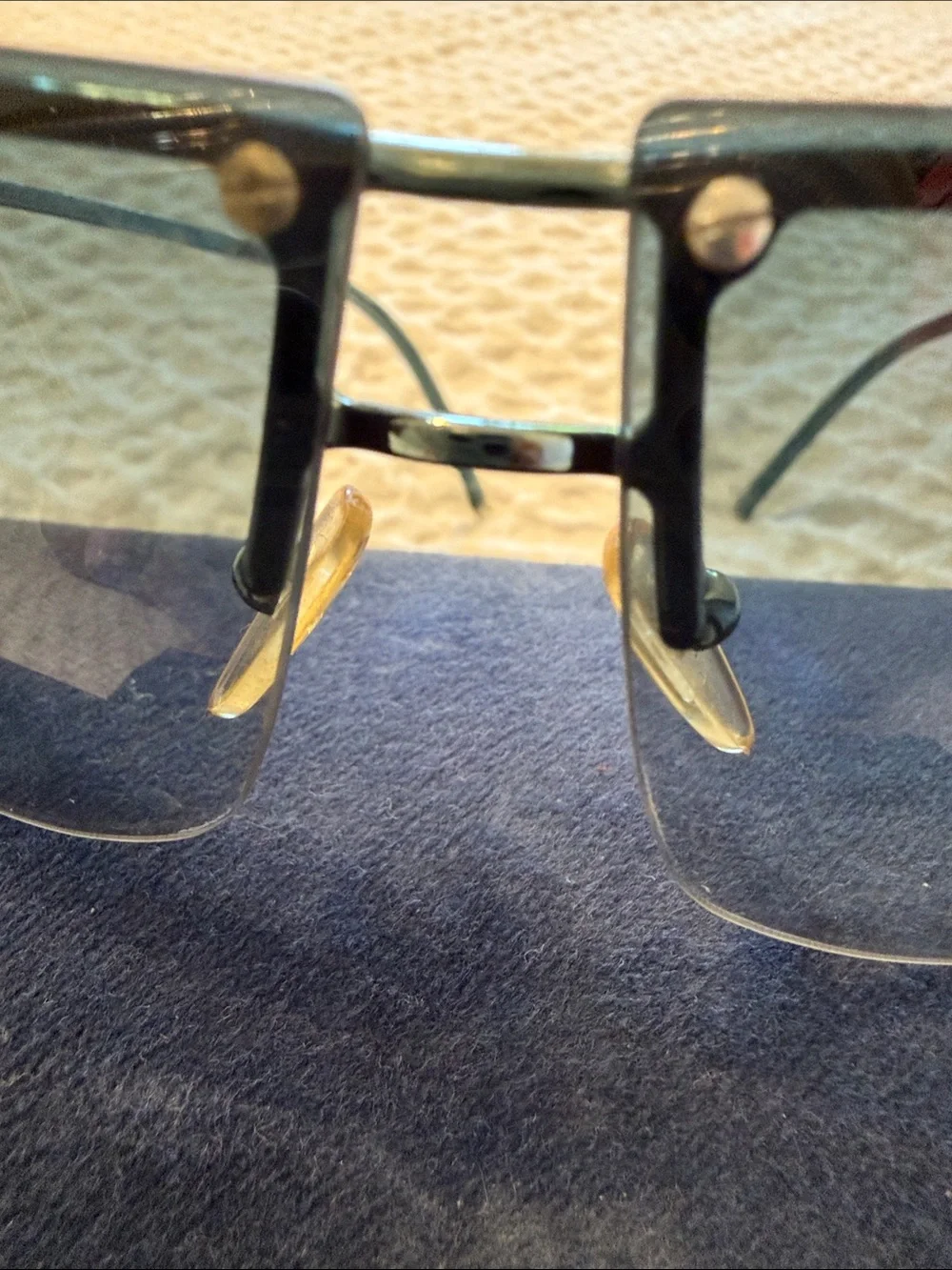 Gucci Rimless Sunglasses with Blue Gradient Lenses